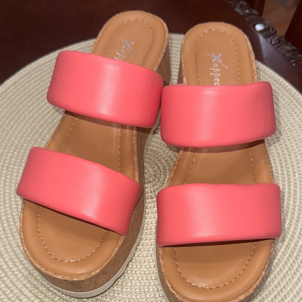 Xappeal Pink Platform Sandals